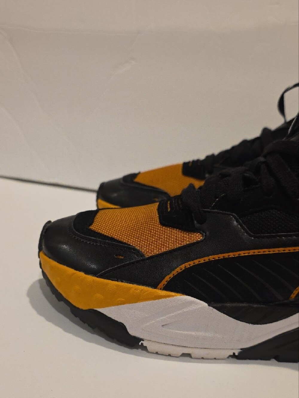 Rare Men's Black & Gold Yellow Racing-Inspired Sneakers BMW RS M SERIES Size 10 - Picture 10 of 16